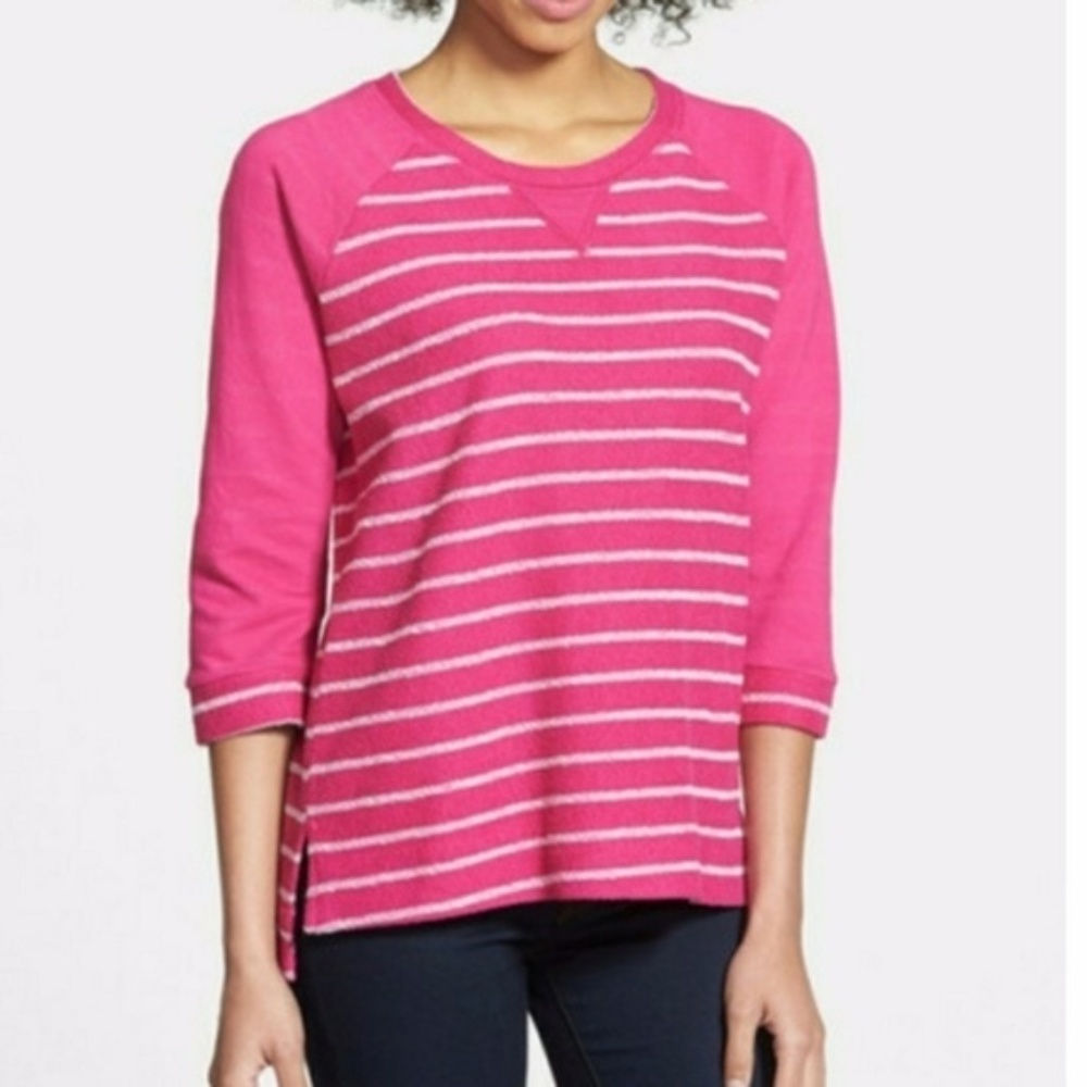 Pink Top Terry Pullover Sweatshirt nwt
